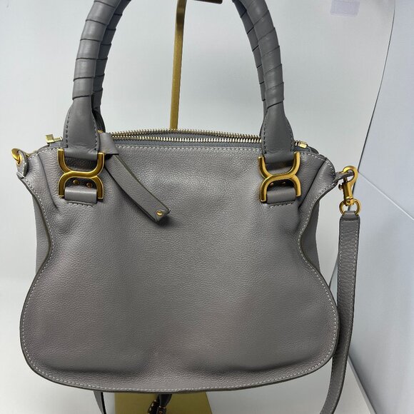 🤩AUTHENTIC*EXCELLENT CONDITION Chloé Marcie Satchel/Crossbody Handle Bag Medium - Picture 2 of 11